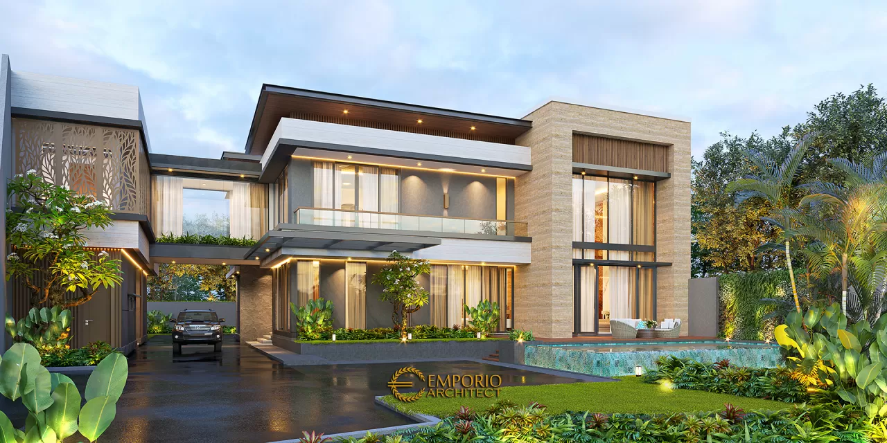 Desain Tampak Belakang Rumah Modern 2 Lantai Ibu Nana di Sukabumi, Jawa Barat 16579