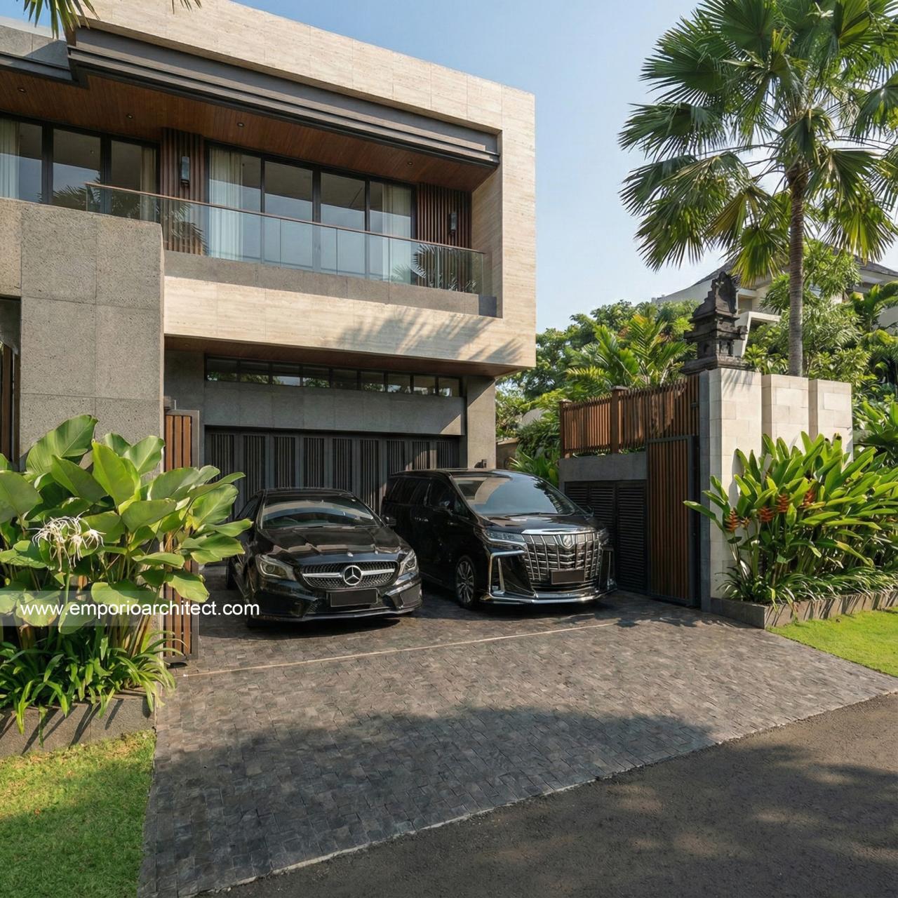Desain Tampak Detail Depan Rumah Modern 2 Lantai Bapak HDR di Tabanan, Bali 49603