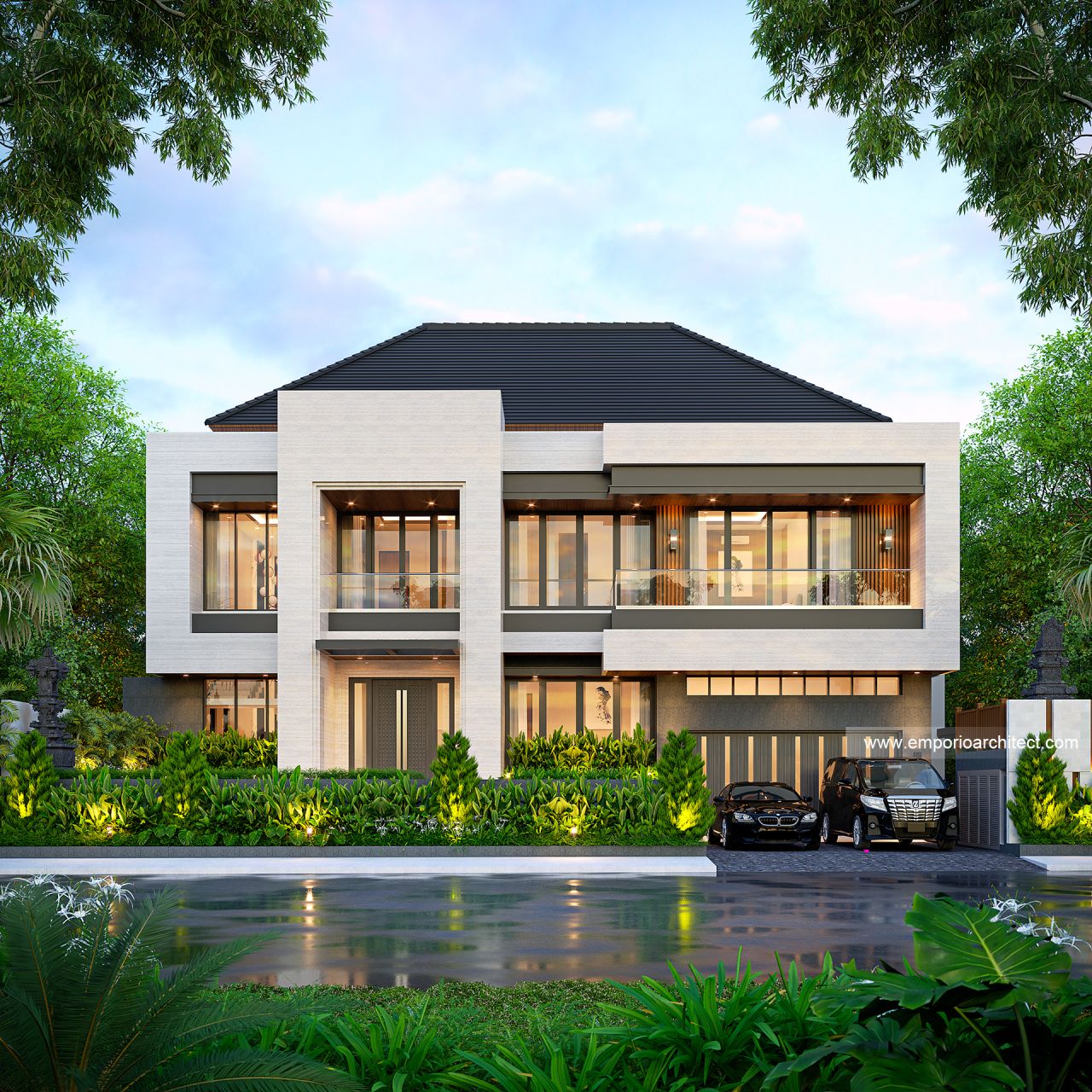 Desain Rumah Modern 2 Lantai Bapak HDR di  Tabanan, Bali