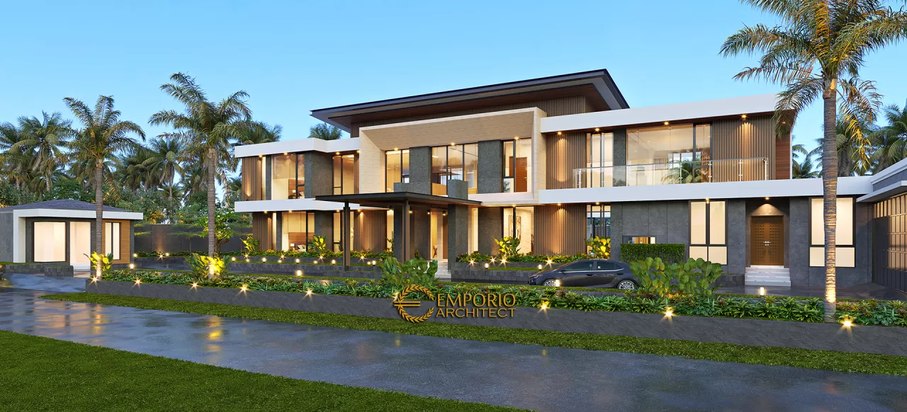 Desain Tampak Depan Tanpa Pagar 2 Rumah Modern 2 Lantai Bapak Ade di Manado, Sulawesi Utara 14869
