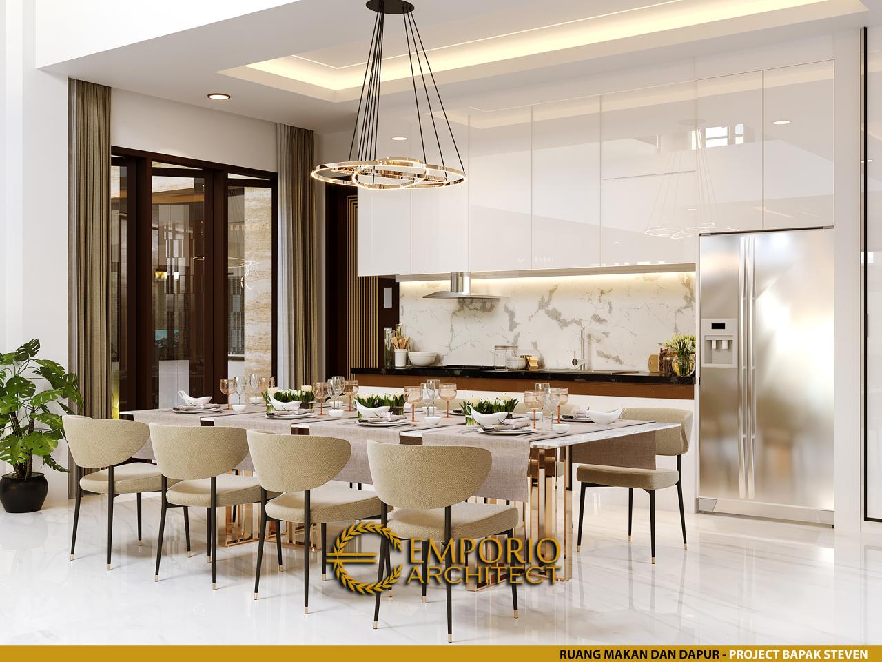 Desain Ruang Makan dan Dapur Rumah Modern 2 Lantai Bapak Steven di Surabaya 5