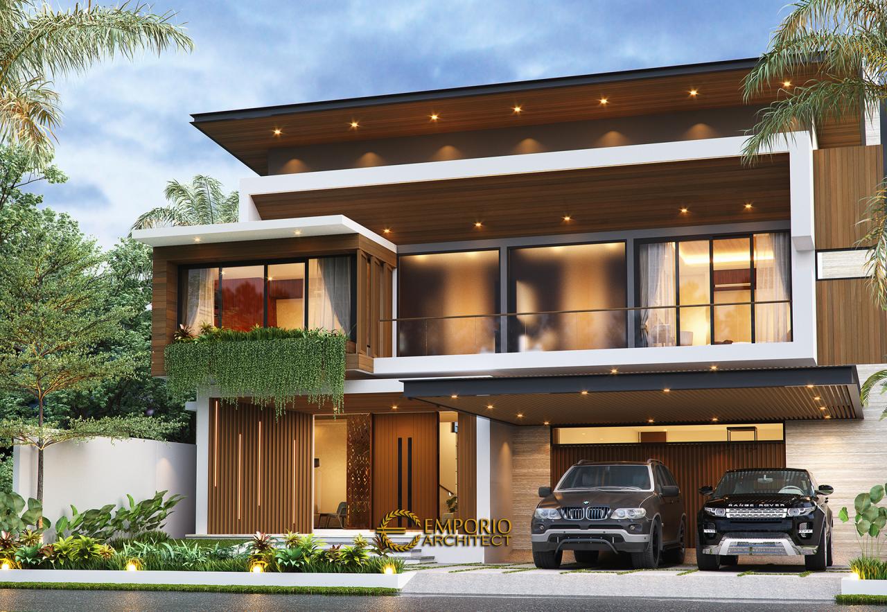 Desain Tampak Depan 2 Rumah Modern 2 Lantai Bapak Yoga di Lampung 2