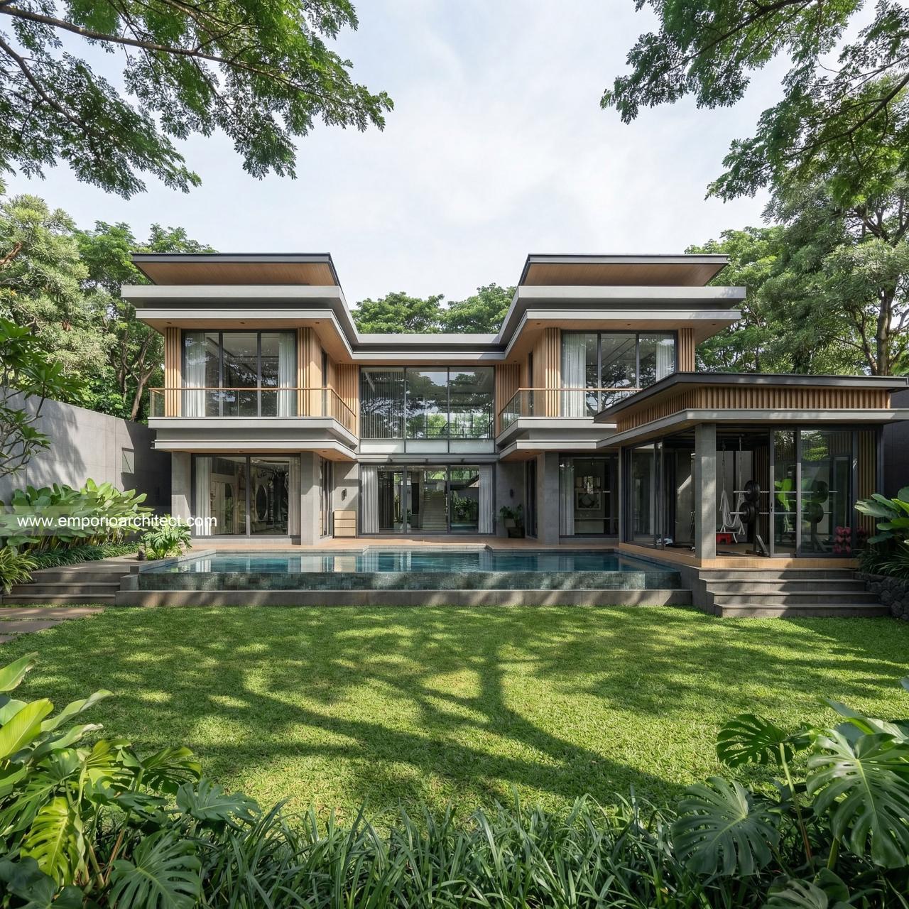 Gambar Desain Rumah Modern 2 Lantai Bapak SDT II di  Solo