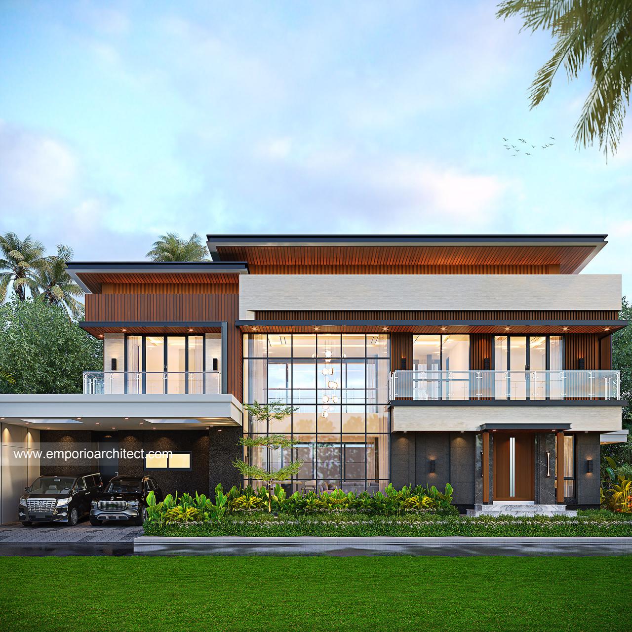 Gambar Desain Rumah Modern 2 Lantai Bapak HND 1643 di  Surabaya