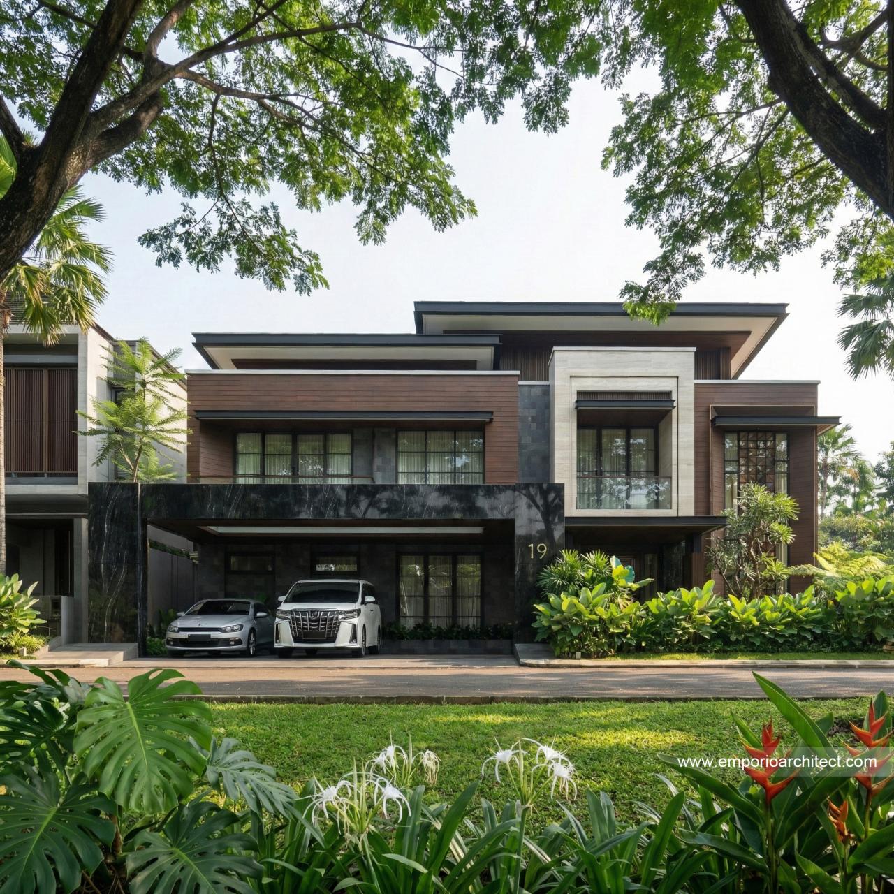 Gambar Desain Rumah Modern 2 Lantai Bapak RRY 1674 di  Makassar