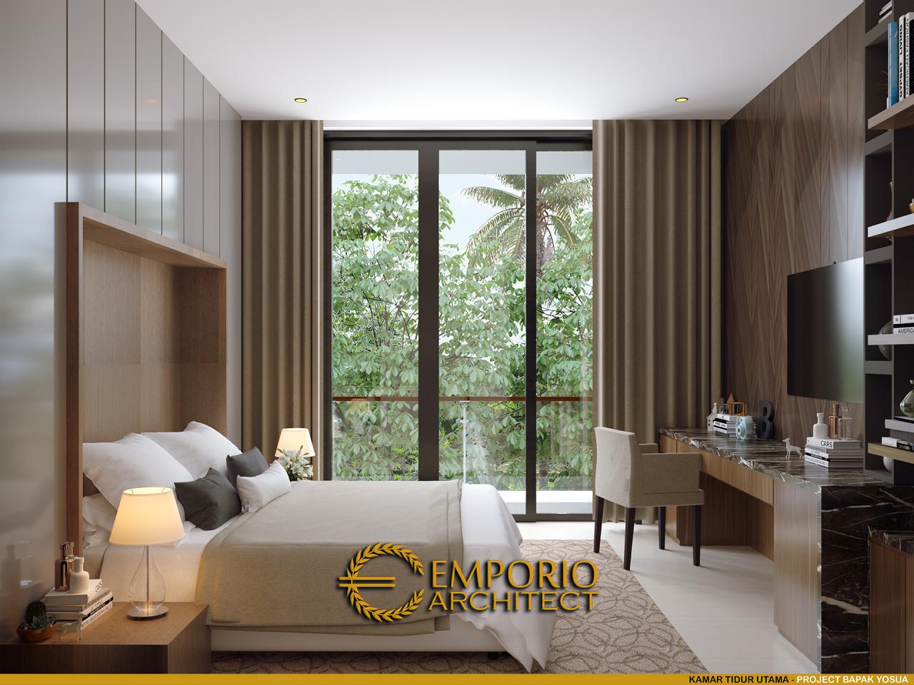 Desain Kamar Tidur Utama Rumah Modern 2 Lantai Bapak Yosua di Bekasi, Jawa Barat 7