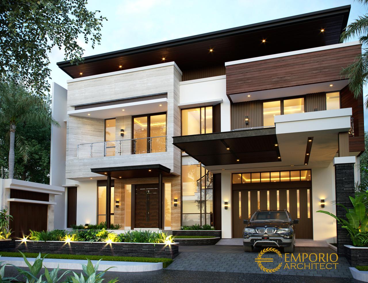 Desain Rumah Modern 2 Lantai Bapak Erwin - Makassar