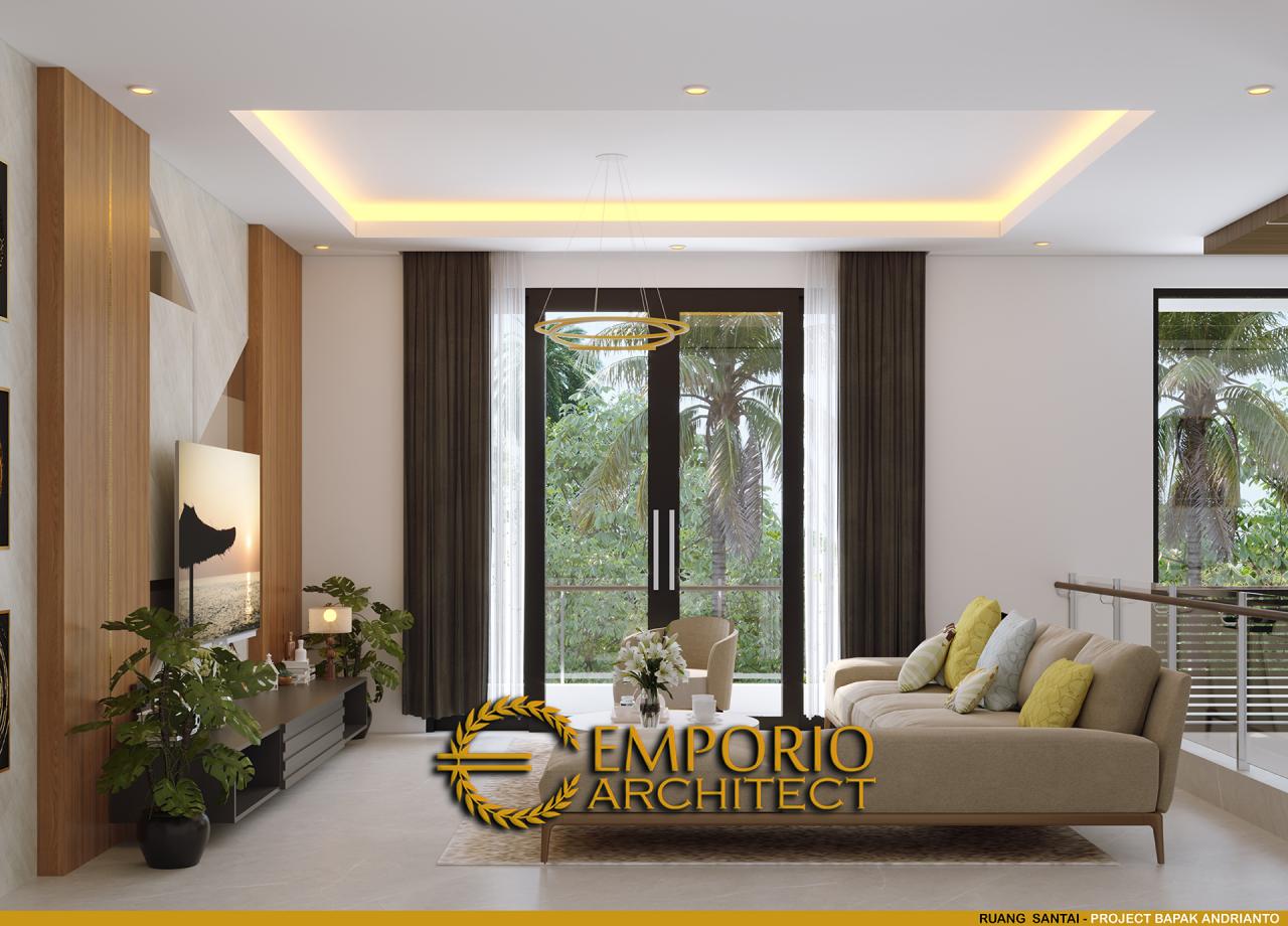 Desain Ruang Santai Rumah Modern 2 Lantai Bapak Andrianto di Surabaya, Jawa Timur 8