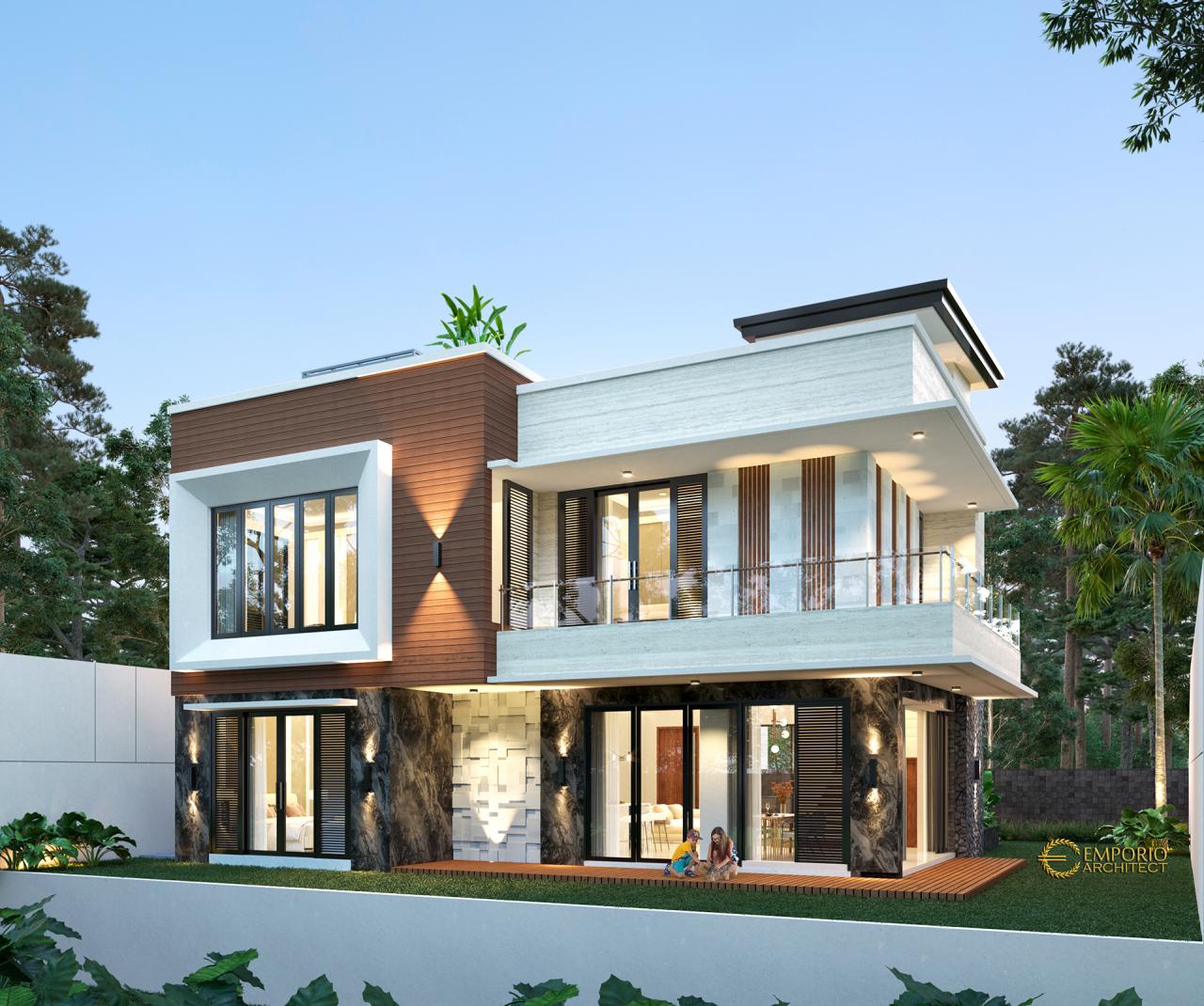  Desain  Rumah  Modern  2 Lantai Bapak Andrianto di Surabaya 