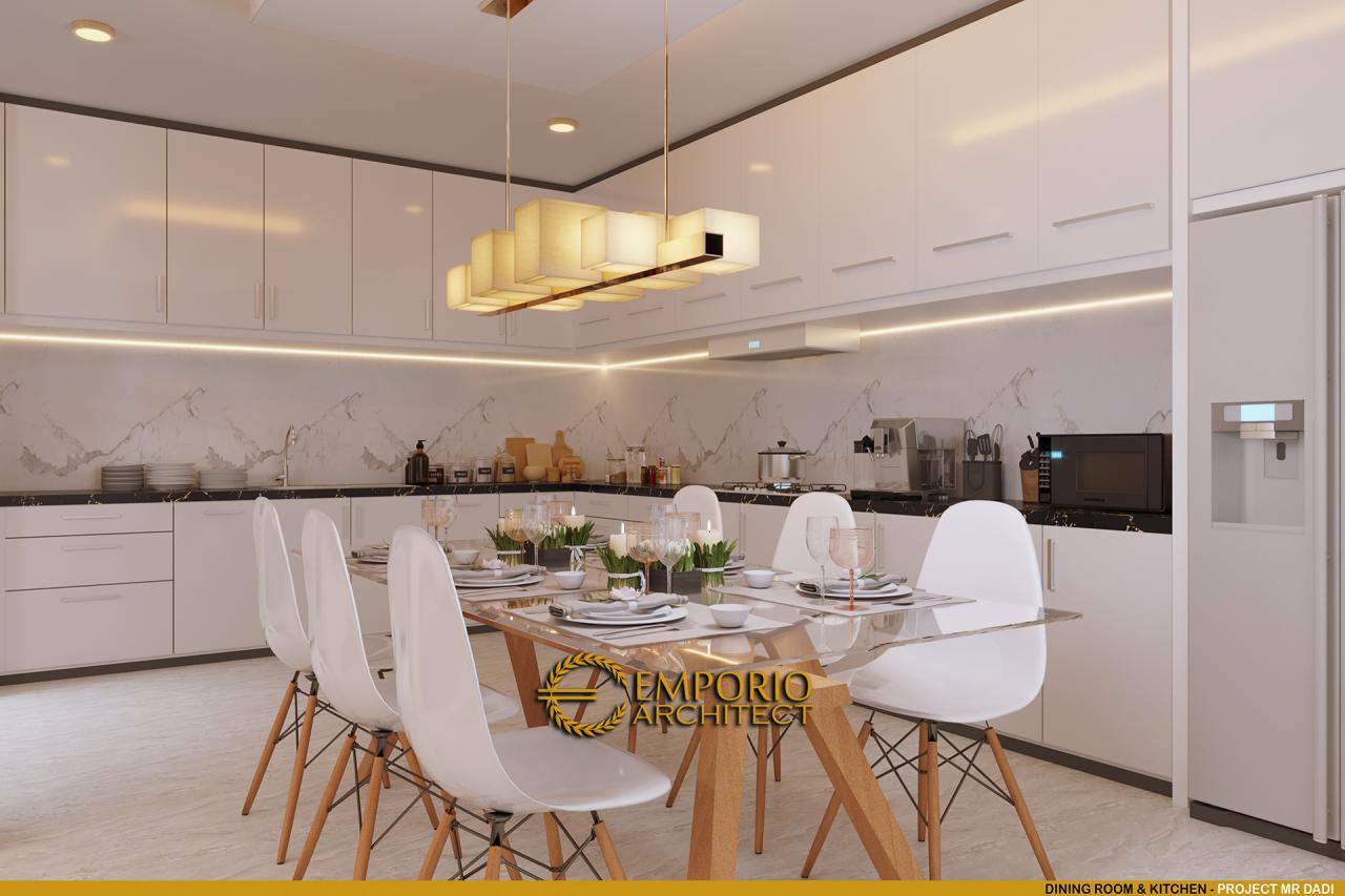 Desain Ruang Makan dan Dapur Rumah Modern 2 Lantai Bapak Dadi di Bekasi, Jawa Barat 7