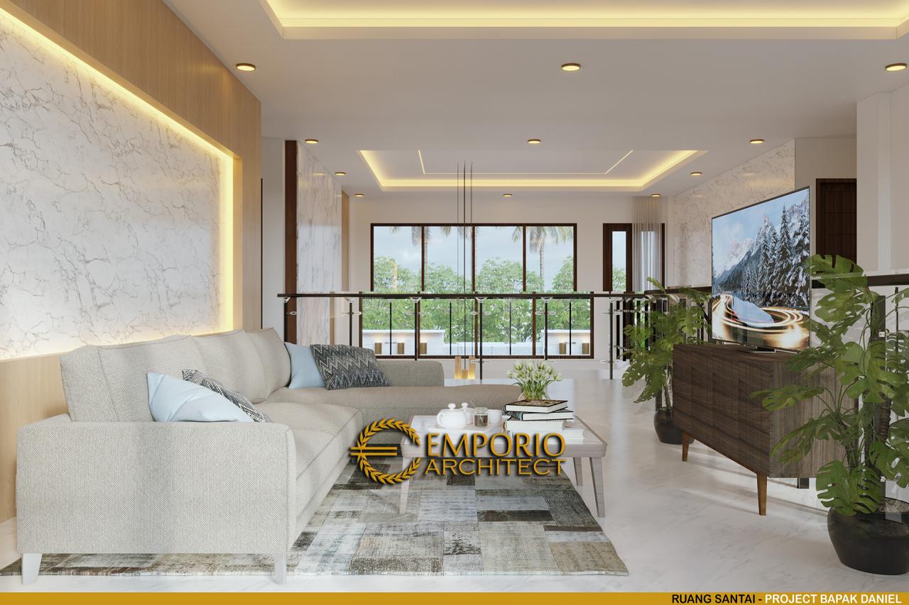 Desain Ruang Santai Rumah Modern 2 Lantai Bapak Daniel di Bengkulu 10