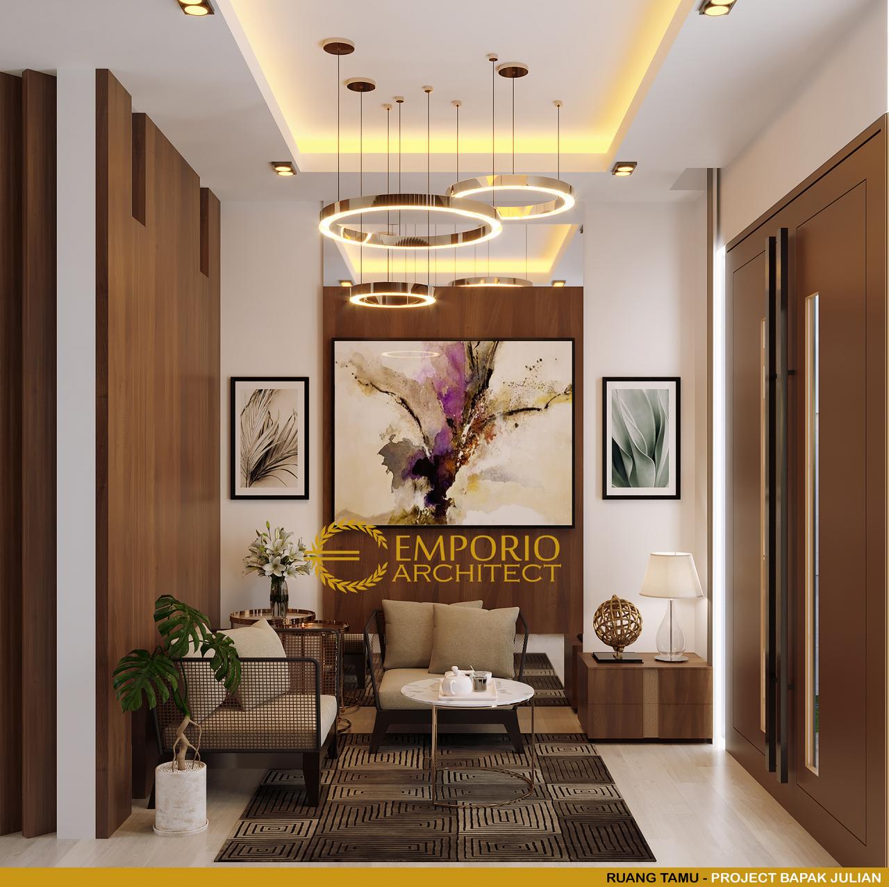 Desain Ruang Tamu Rumah Modern 2 Lantai Bapak Julian di Palembang, Sumatera Selatan 6