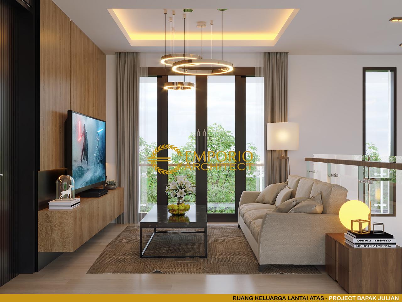 Desain Ruang Keluarga Lantai Atas Rumah Modern 2 Lantai Bapak Julian di Palembang, Sumatera Selatan 10