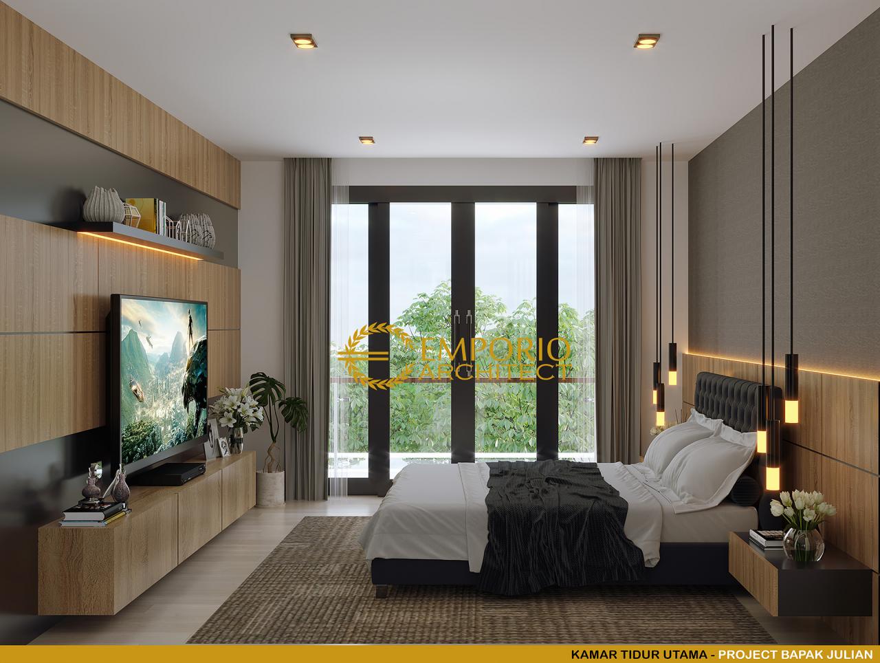 Desain Kamar Tidur Utama Rumah Modern 2 Lantai Bapak Julian di Palembang, Sumatera Selatan 12