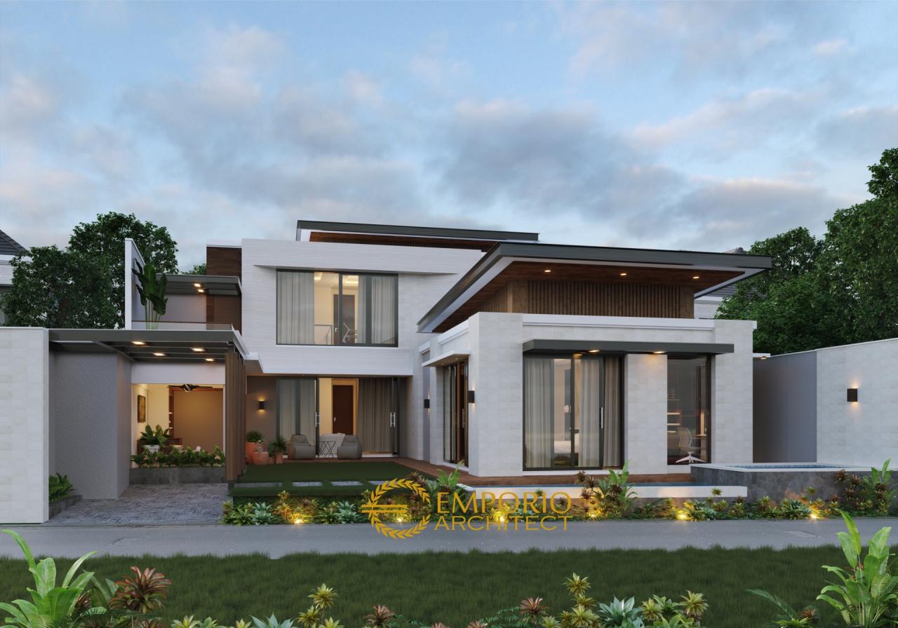 Desain Tampak Belakang Rumah Modern 2 Lantai Bapak Kevin di Kudus, Jawa Tengah 2