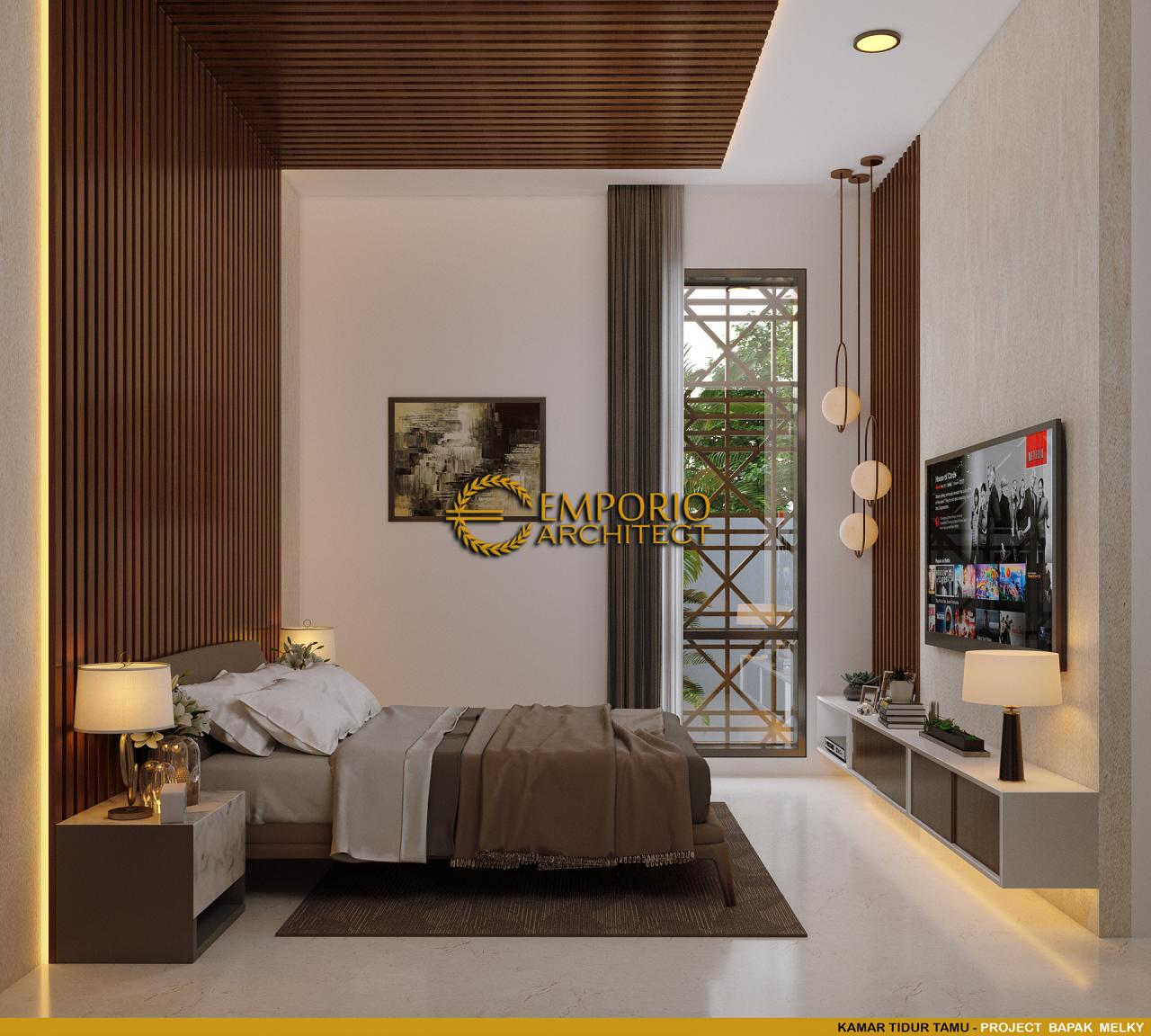 Desain Kamar Tidur Tamu Tamu Rumah Modern 2 Lantai Bapak Melky Tjiang di Palu, Sulawesi Tengah 13