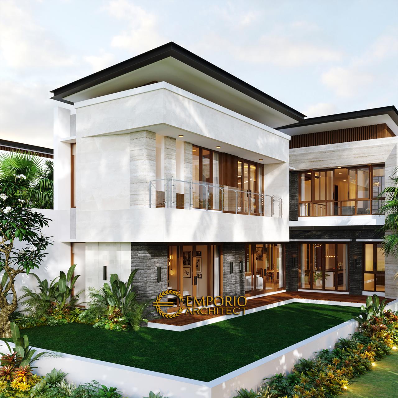 Desain Tampak Belakang Rumah Modern 2 Lantai Bapak Nicolas di Makassar, Sulawesi Selatan 3