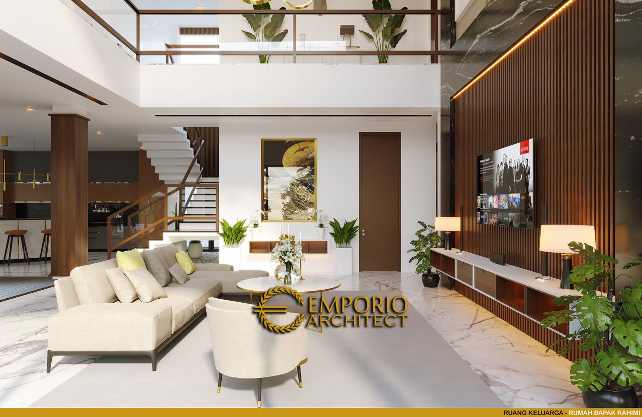 Desain Ruang Keluarga Rumah Modern 2 Lantai Bapak Rahimi di Manado, Sulawesi Utara 4