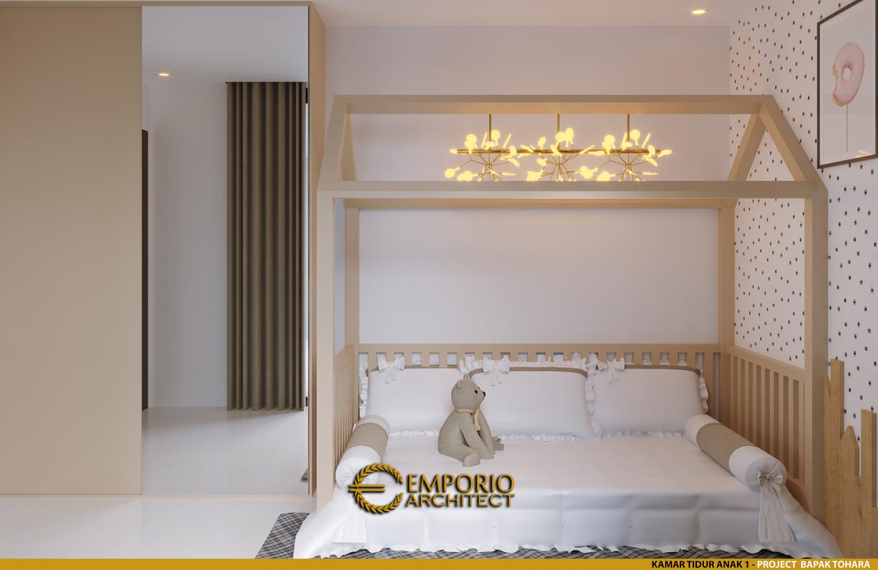 Desain Kamar Tidur Anak 1 Rumah Modern 2 Lantai Bapak T di Citraland, Jakarta 12