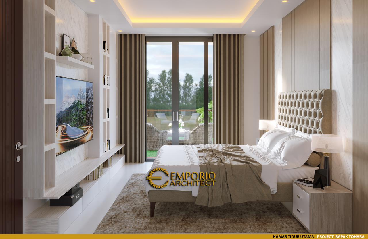 Desain Kamar Tidur Utama Rumah Modern 2 Lantai Bapak T di Citraland, Jakarta 15