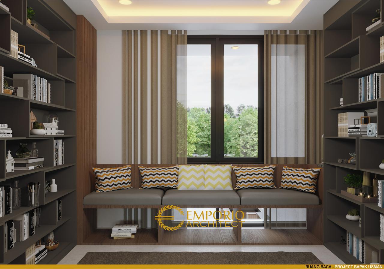Desain Ruang Baca Rumah Modern 2 Lantai Bapak Usman di Tangerang, Banten 16