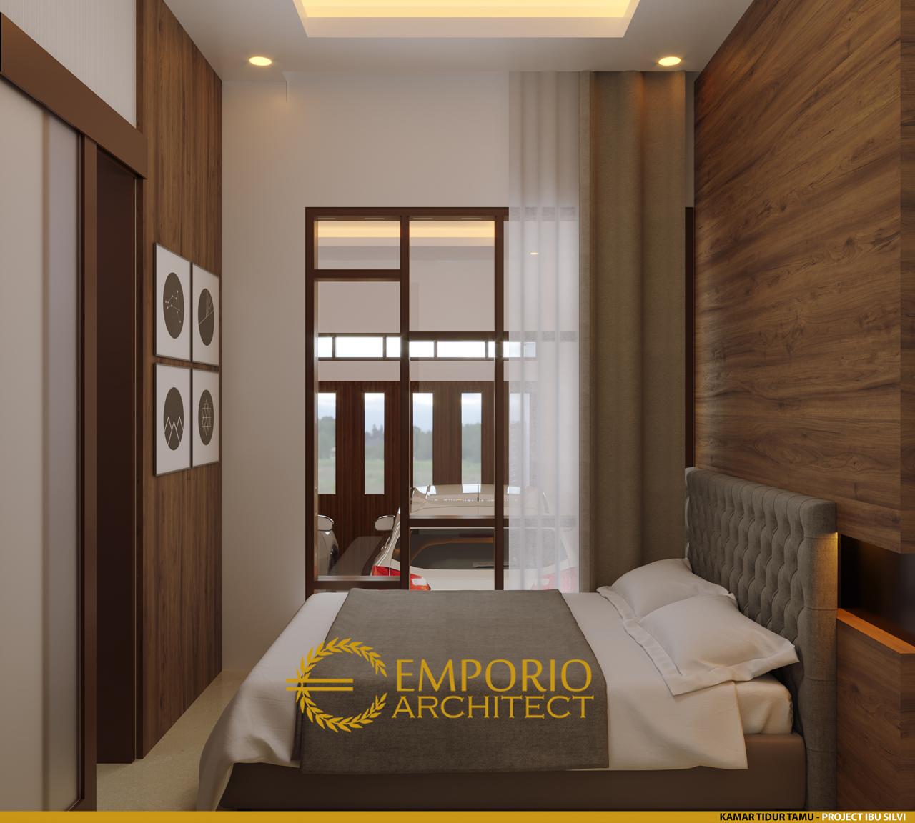 Desain Kamar Tidur Tamu Rumah Modern 2 Lantai Ibu Silvi di Surabaya 8
