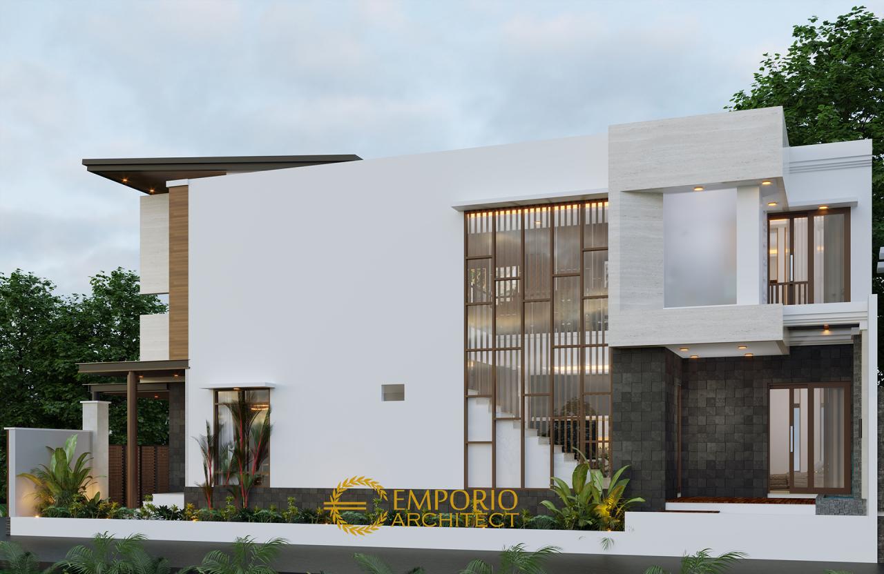Desain Tampak Belakang Rumah Modern 2 Lantai Ibu Silvi di Surabaya 3