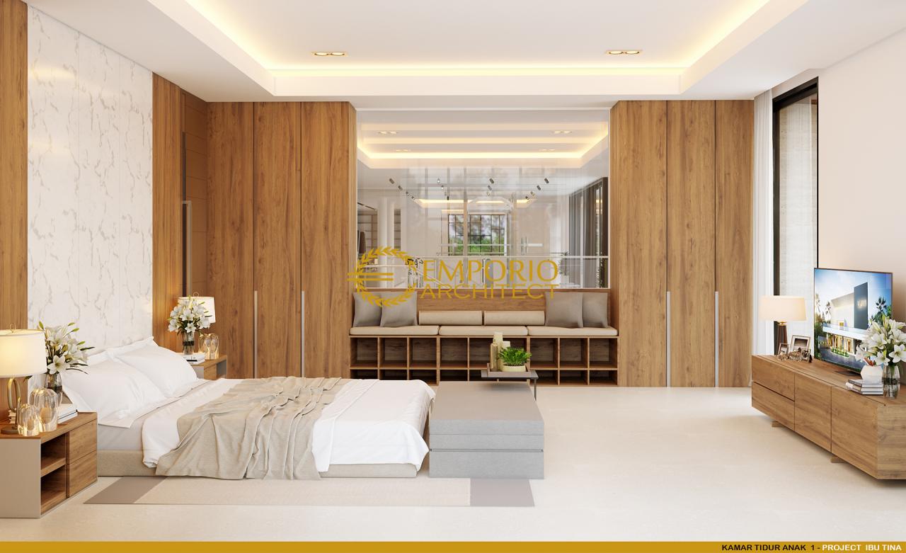 Desain Kamar Tidur Anak 1 Rumah Modern 2 Lantai Ibu Tina di Majalengka, Jawa Barat 17