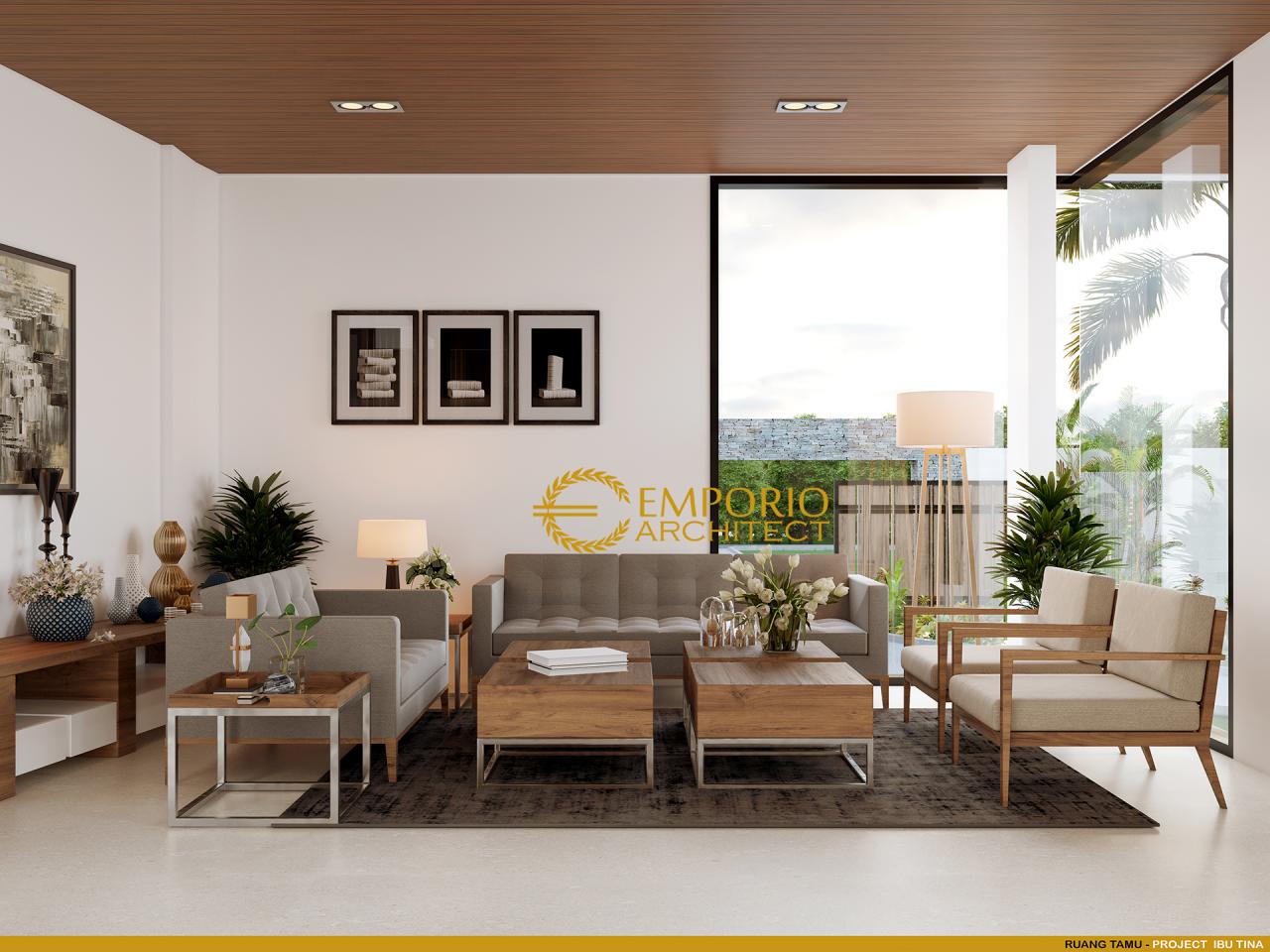Desain Ruang Tamu Rumah Modern 2 Lantai Ibu Tina di Majalengka, Jawa Barat 6