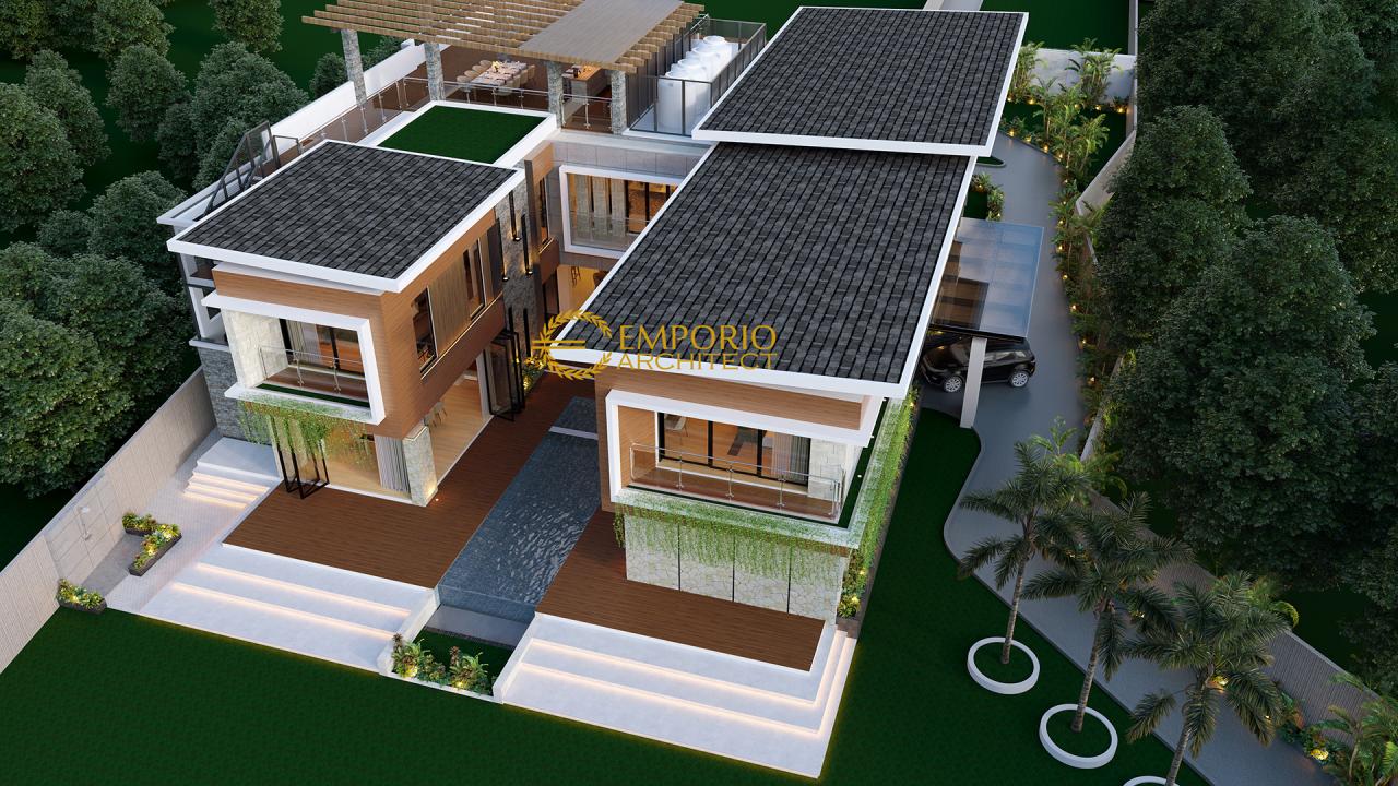 Desain Masterplan Belakang Rumah Modern 2 Lantai Ibu Tina di Majalengka, Jawa Barat 5