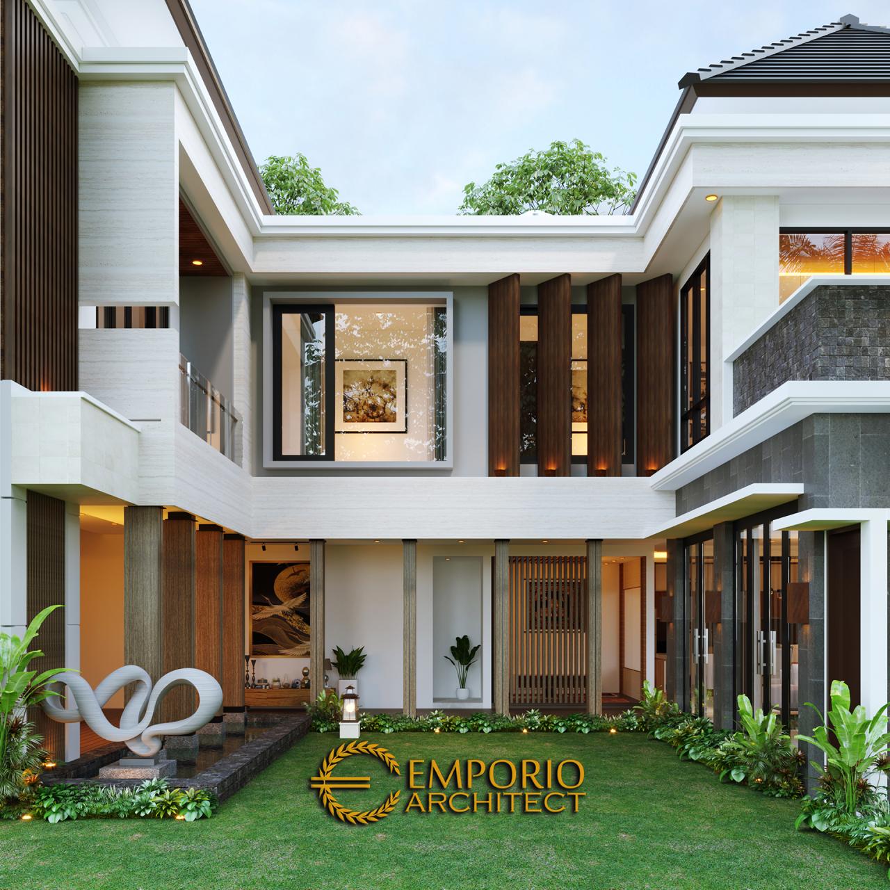 Desain Tampak Samping Rumah Modern 2 Lantai Mrs. Asty di Ponorogo, Jawa Timur 4