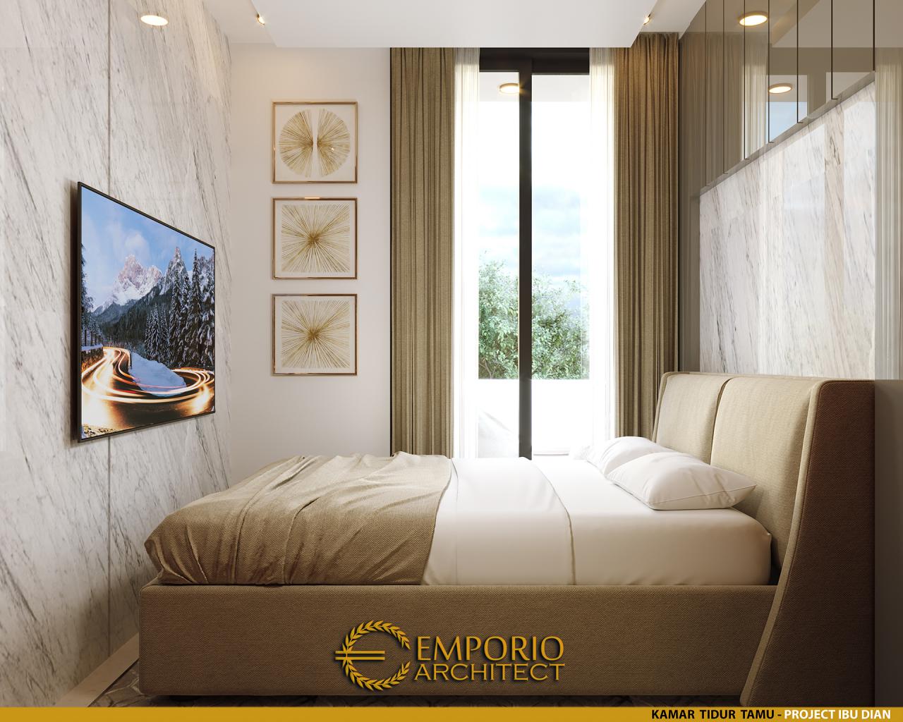 Desain Kamar Tidur Tamu Rumah Modern 2.5 Lantai Ibu Dian di Bandung 8