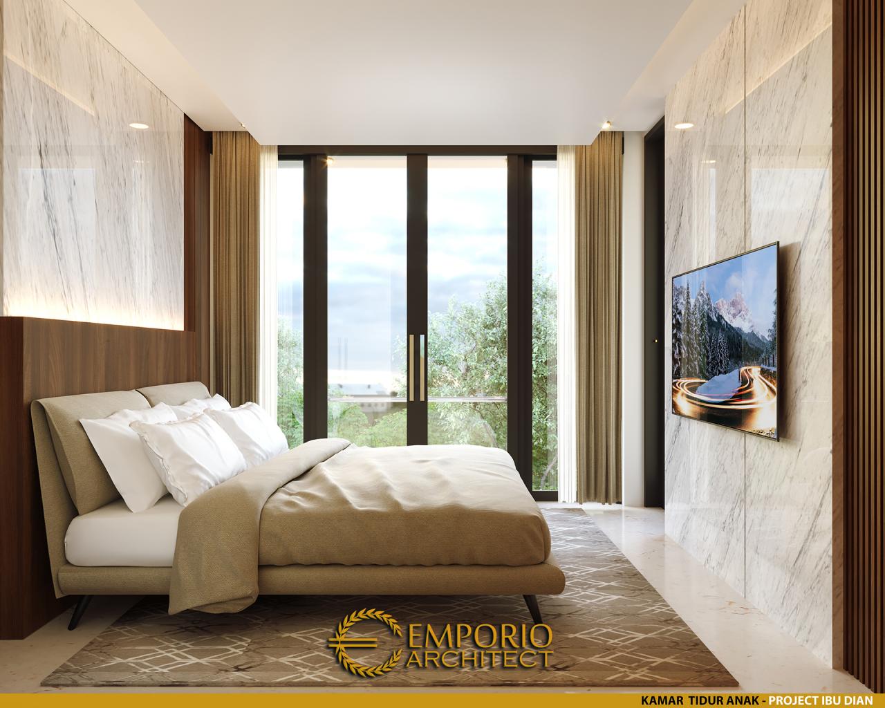 Desain Kamar Tidur Anak Rumah Modern 2.5 Lantai Ibu Dian di Bandung 9