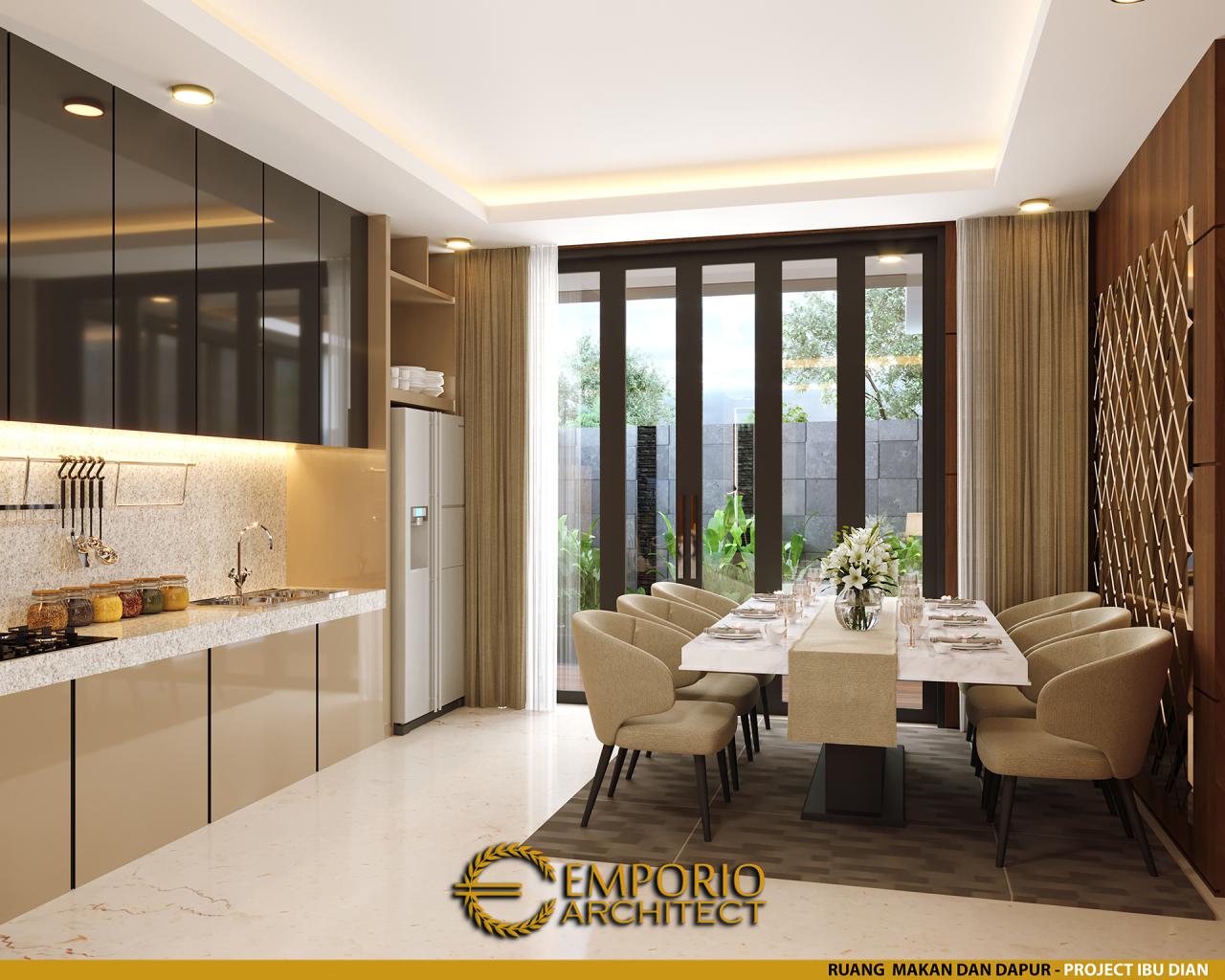 Desain Ruang Makan dan Dapur Rumah Modern 2.5 Lantai Ibu Dian di Bandung 5