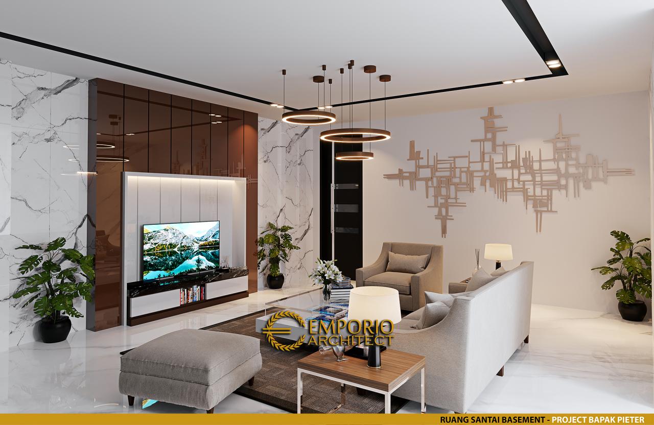 Desain Ruang Santai Basement Rumah Modern 2.5 Lantai Bapak Pieter di Makassar, Sulawesi Selatan 18