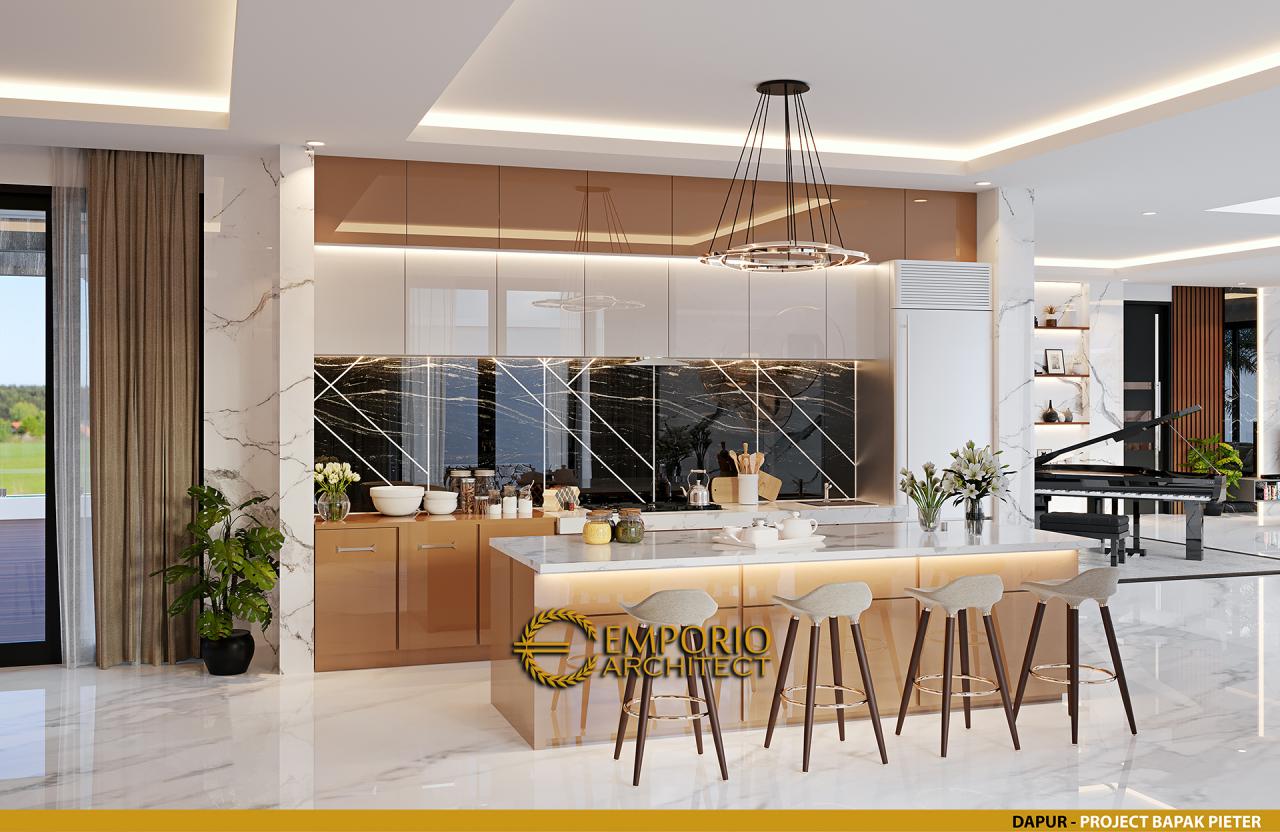 Desain Dapur Rumah Modern 2.5 Lantai Bapak Pieter di Makassar, Sulawesi Selatan 7