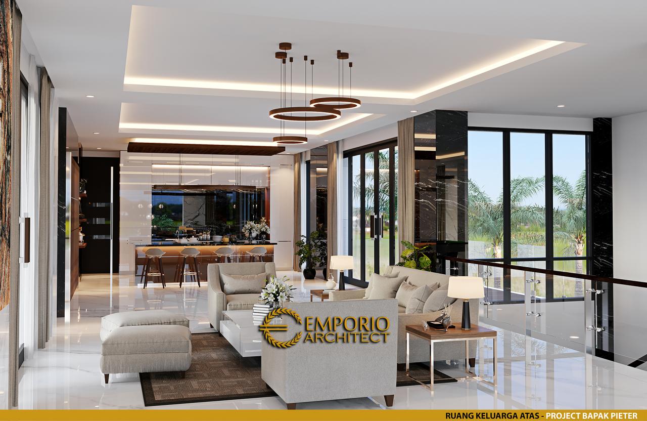 Desain Ruang Keluarga Atas Rumah Modern 2.5 Lantai Bapak Pieter di Makassar, Sulawesi Selatan 10