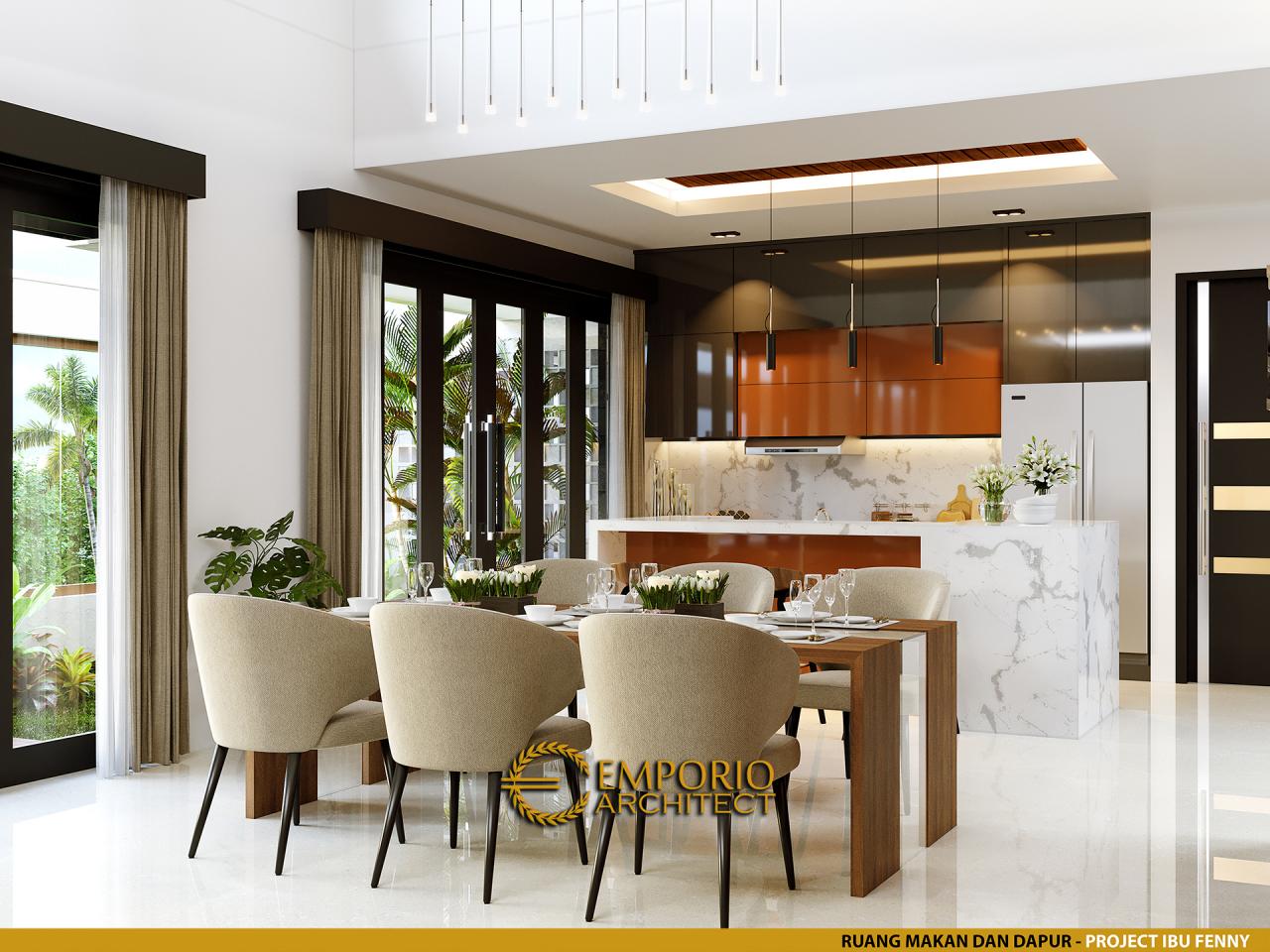 Desain Ruang Makan dan Dapur Rumah Modern 2.5 Lantai Ibu Fenny di Manado 5