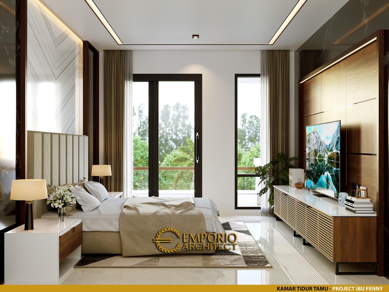 Desain Kamar Tidur Tamu Rumah Modern 2.5 Lantai Ibu Fenny di Manado 7