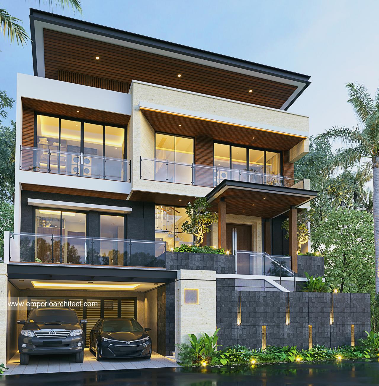 Gambar Desain Rumah Modern 2.5 Lantai Bapak ATG di  Bandung, Jawa Barat