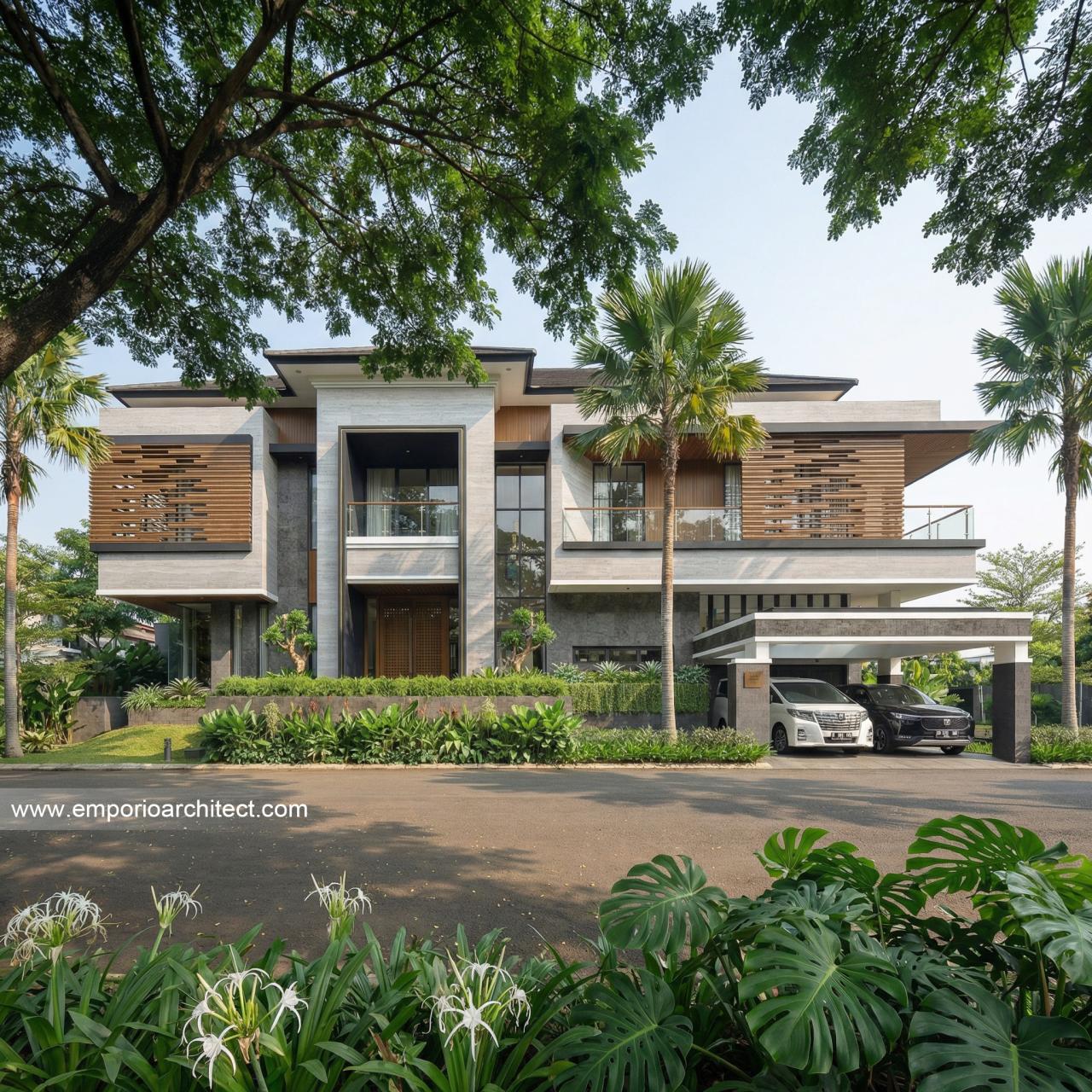 Gambar Desain Rumah Modern 2.5 Lantai Ibu EST 1411 di  Semarang