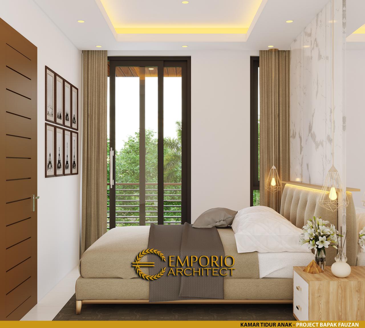 Desain Kamar Tidur Anak Rumah Modern 2.5 Lantai Bapak Fauzan di Bekasi, Jawa Tengah 8