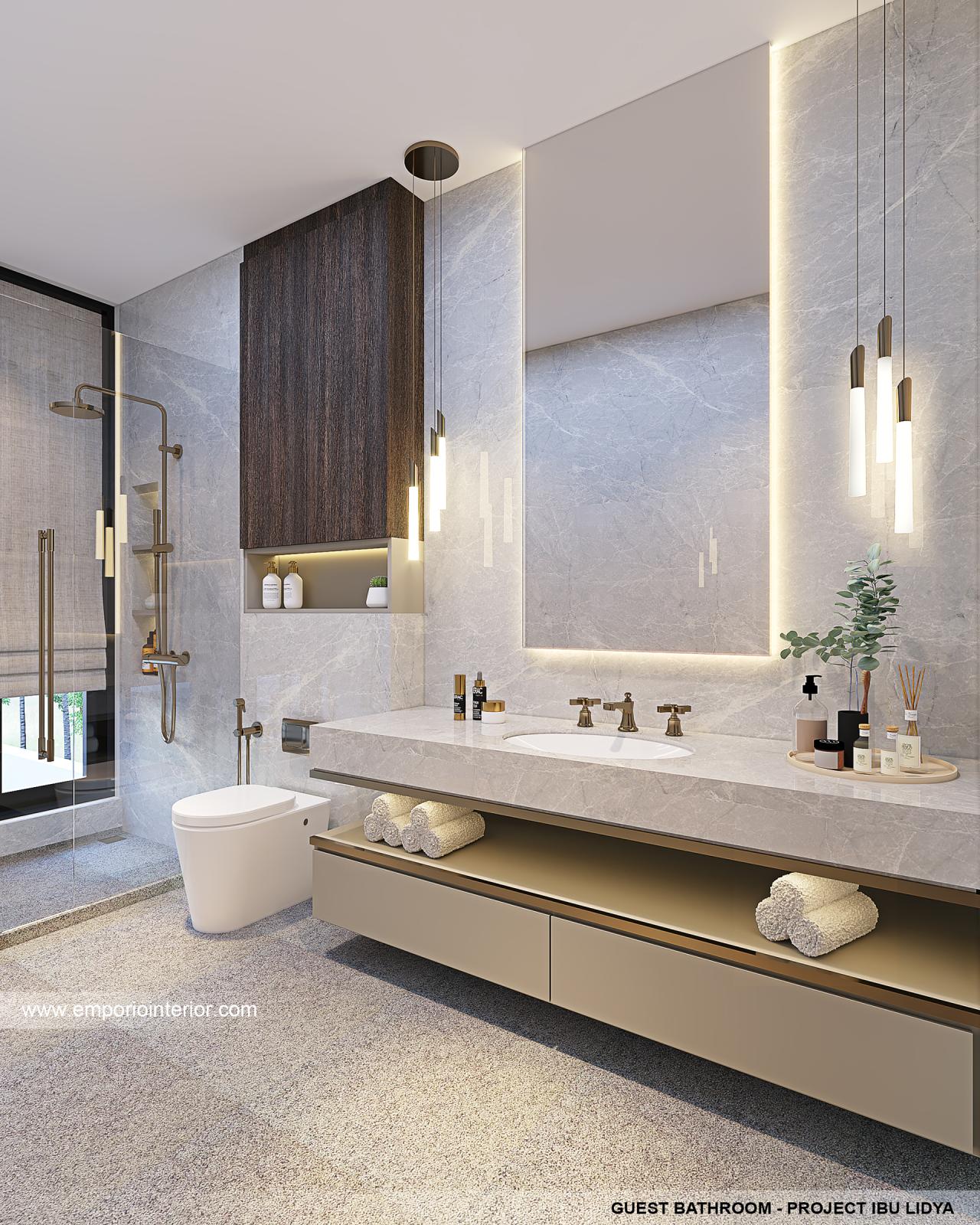 Mrs. LDY 1356 Modern House 2.5 Floors Design - Jakarta 35086 - Bathroom ...
