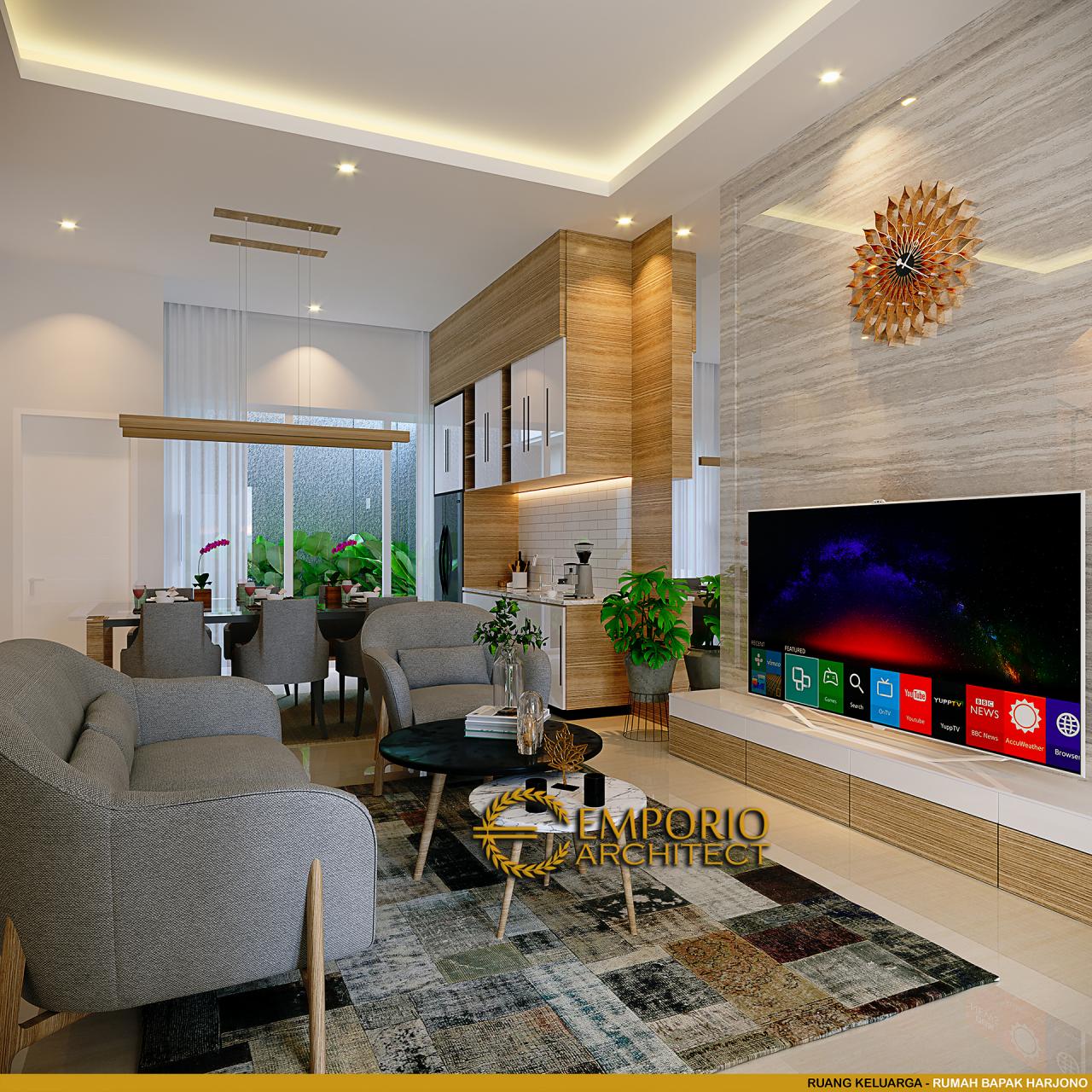 Desain Ruang Keluarga Rumah Modern 2.5 Lantai Bapak Harjono di Jakarta 3