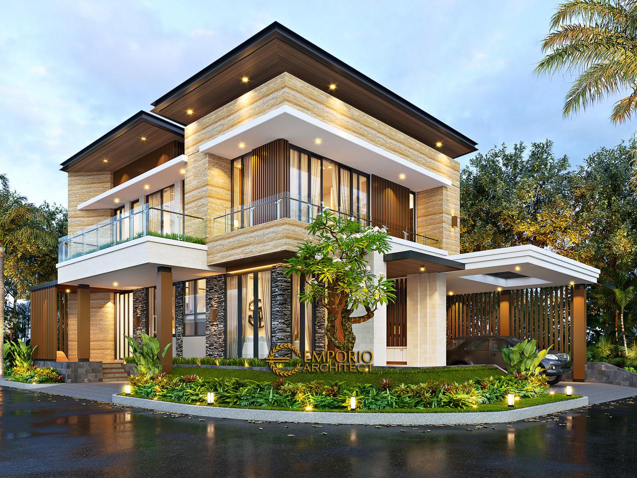 Desain Rumah Modern 2.5 Lantai Ibu Mia - Jakarta Timur