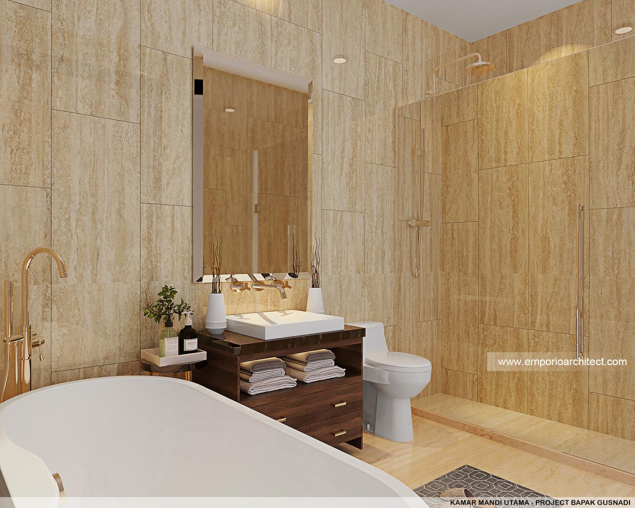 Mr. Gusnadi Modern House 2.5 Floors Design - Bandung 22627 - Bathroom ...
