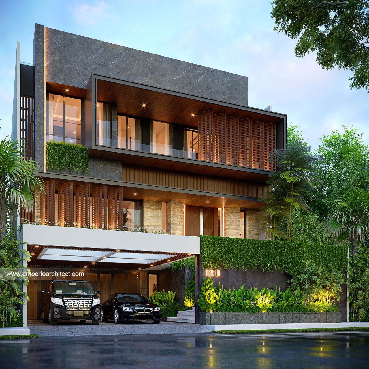 Gambar Desain Rumah Modern 3 Lantai Bapak FRD di  Jakarta