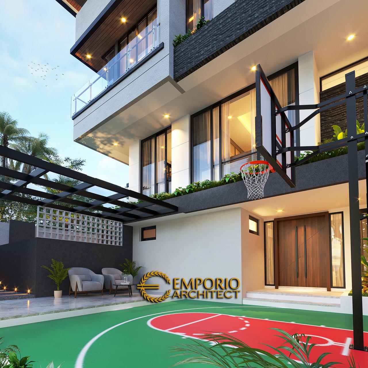 Desain Halaman Samping Rumah Modern 3 Lantai Bapak Ben di Jakarta 5