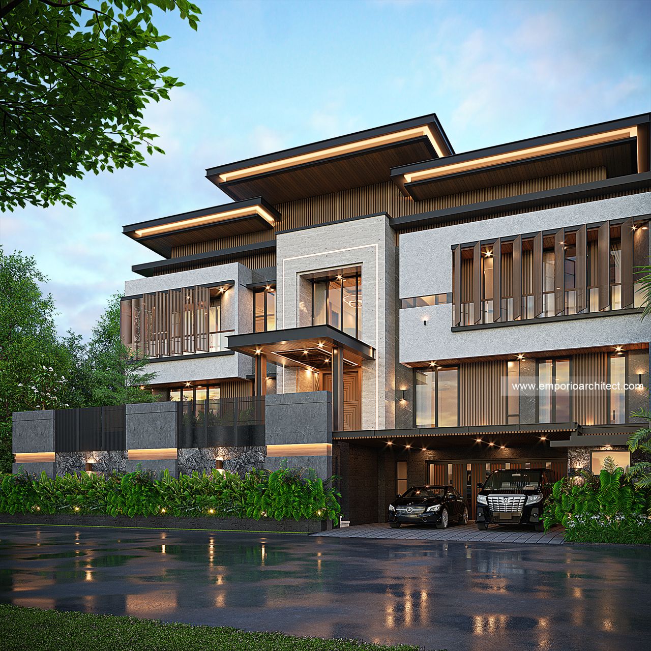 Image Mr. IW and Mrs. AR 1731 Modern House 3 Floors Design - Bandung