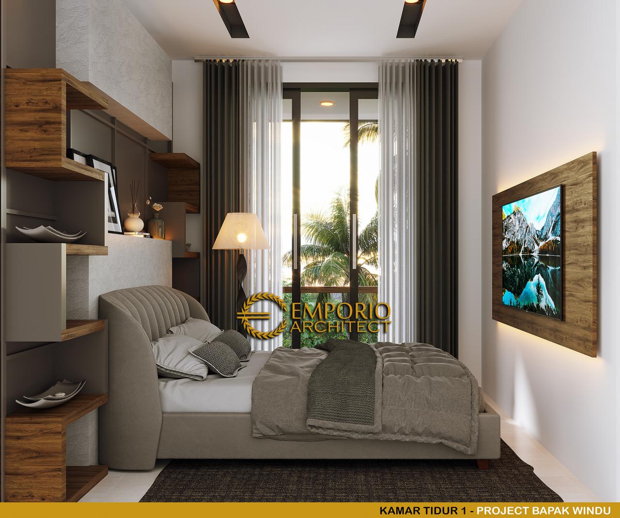 Desain Kamar Tidur 1 Rumah Modern 3 Lantai Bapak Windu di Bintaro, Jakarta Selatan 11